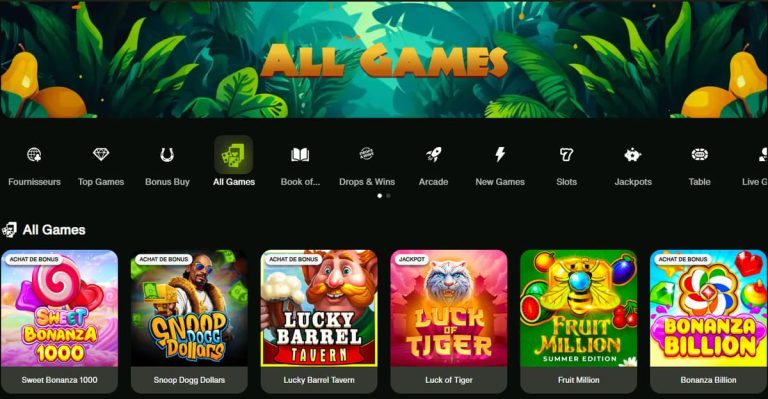 CashWin Casino jeux